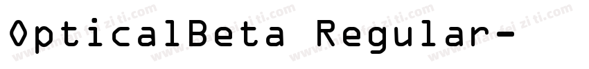 OpticalBeta Regular字体转换